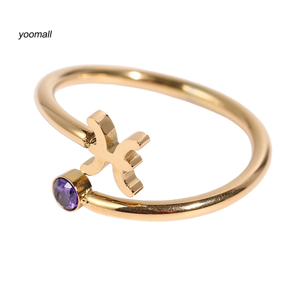 Yo / Nhẫn Đính Đá Chòm Sao Cổ Điển Thời Trang Mặc Hàng Ngày Cho Nữ