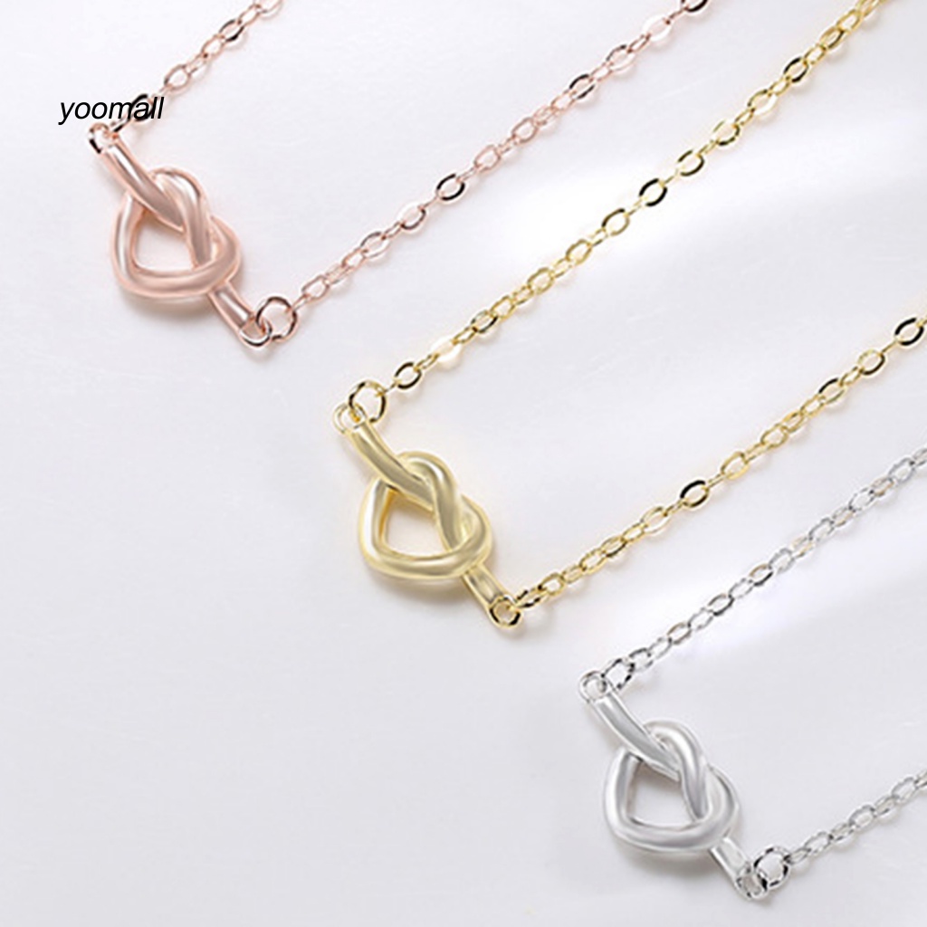 Vòng cổ Choker Mặt Trái Tim Thắt Nút Đơn Giản Sáng Tạo