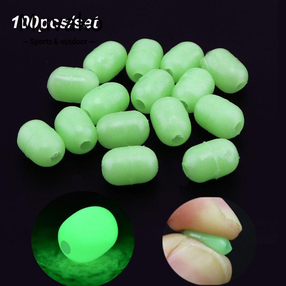 MUVAKO Bộ 100 Phao Nổi Câu Cá Bằng Nhựa Mềm Phát Sáng Ban Đêm