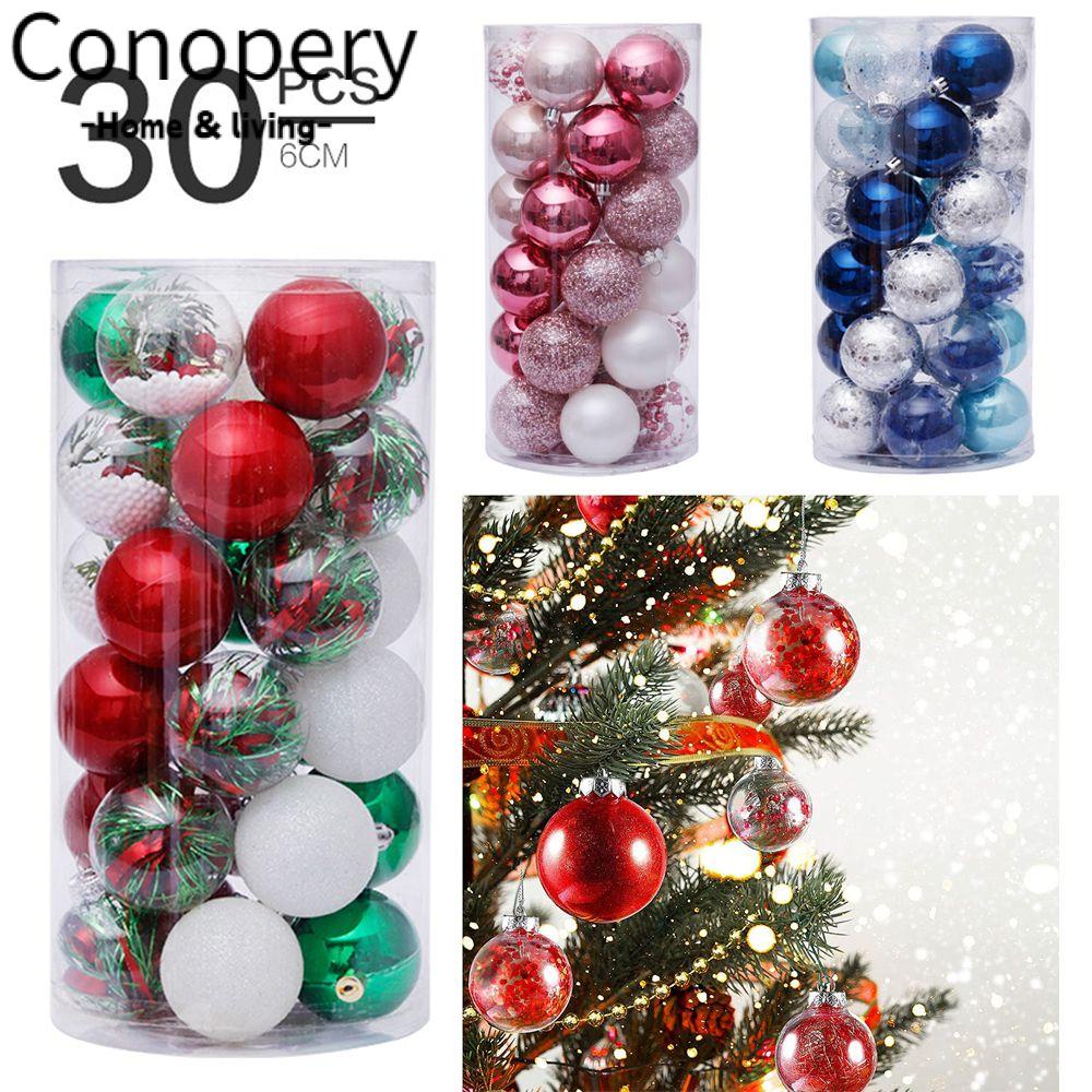 CONOPERY Set 30 Trái Châu 6CM Treo Trang Trí Giáng Sinh DIY