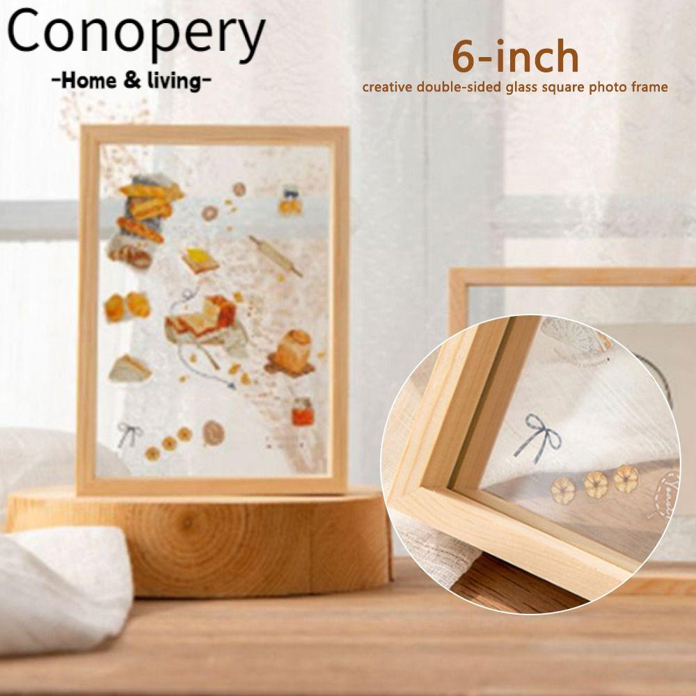 CONOPERY Khung Ảnh Hai Mặt Trong Suốt Thiết Kế Sáng Tạo