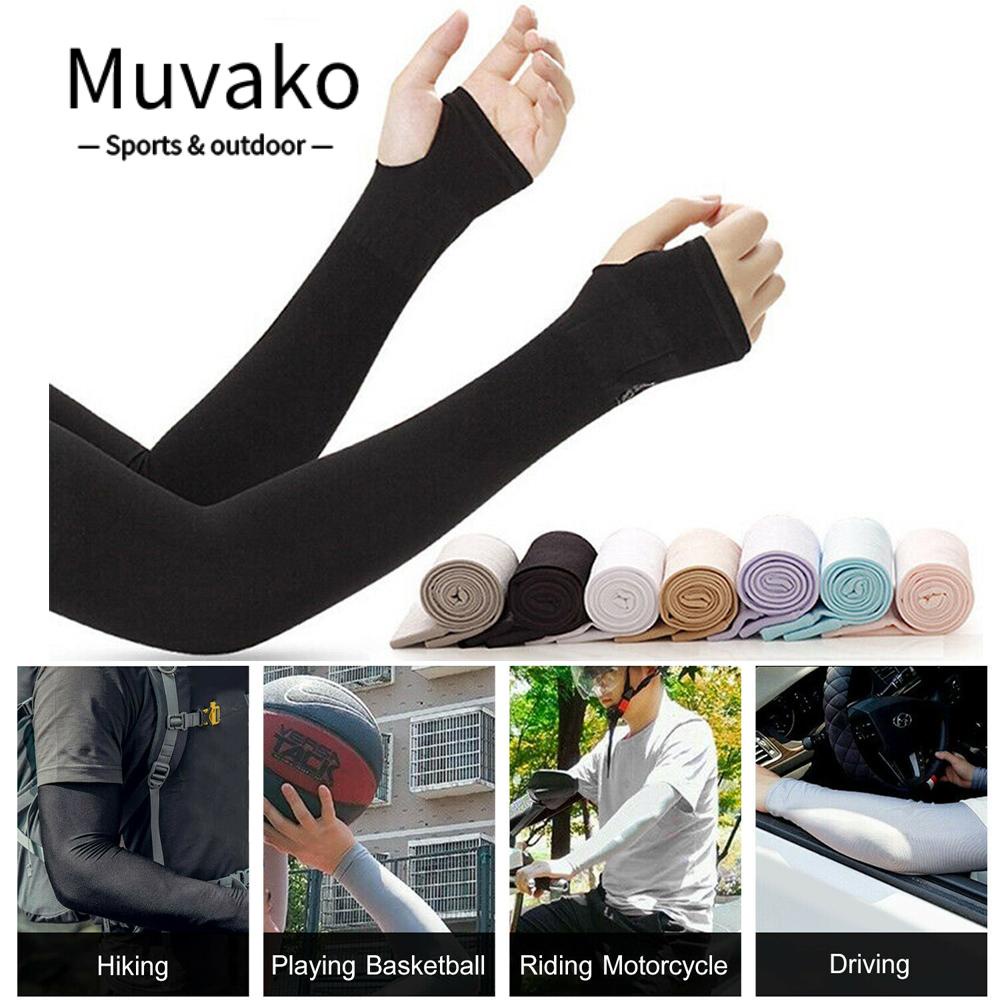 MUVAKO Găng Tay Hở Ngón  Chống Nắng Dùng Khi Chạy Bộ Sự Bảo Vệ