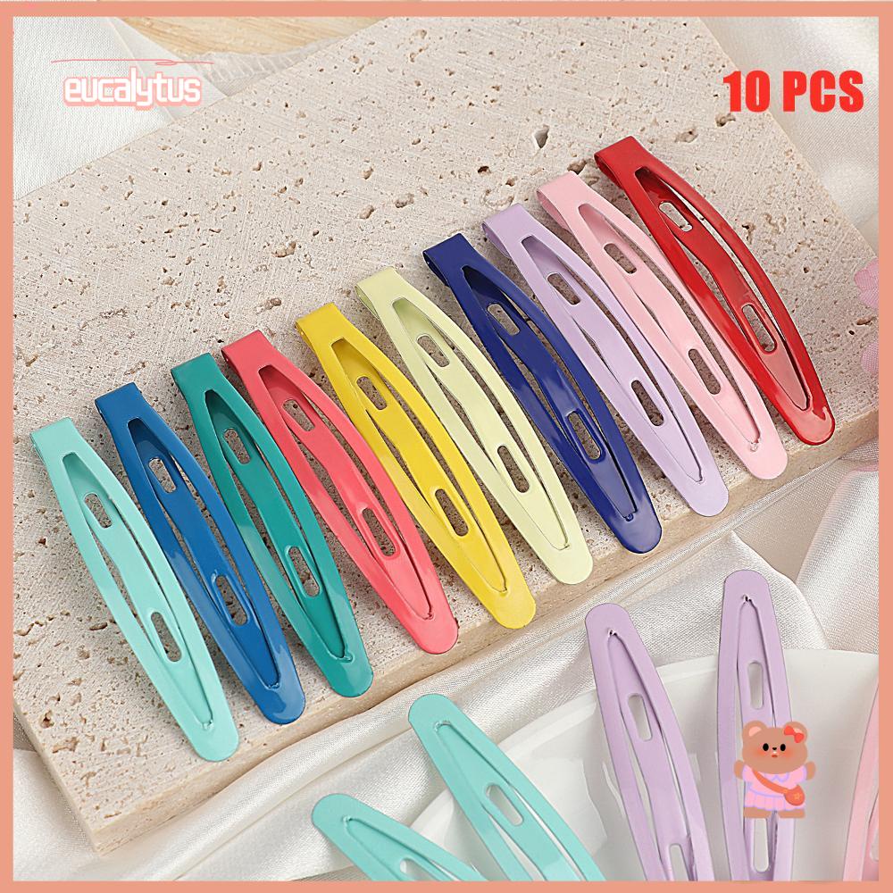 Bộ 10 Kẹp Tóc Oval 2.4 &quot;Không Trơn Cho Nữ