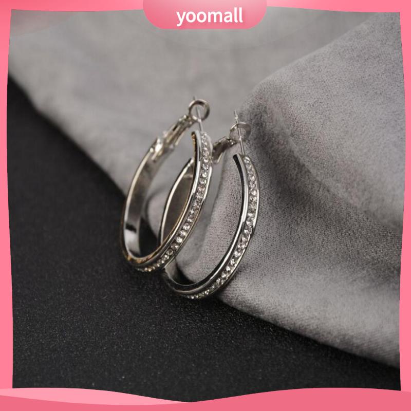 Bông Tai Hình Tròn Cỡ Lớn Thiết Kế Đơn Giản Cá Tính