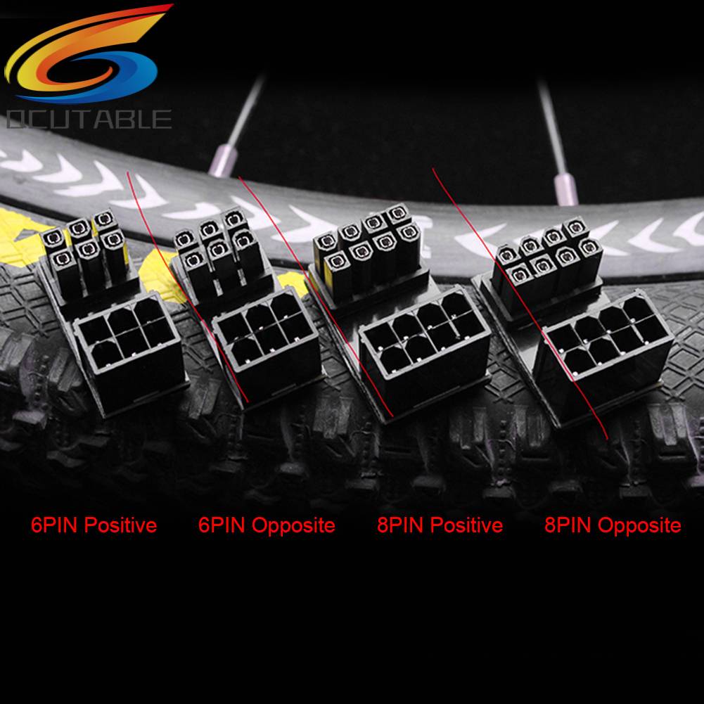 Đầu Nối ATX 6 Pin Cái Sang Đực Góc 180 Độ Cho Thẻ Đồ Họa