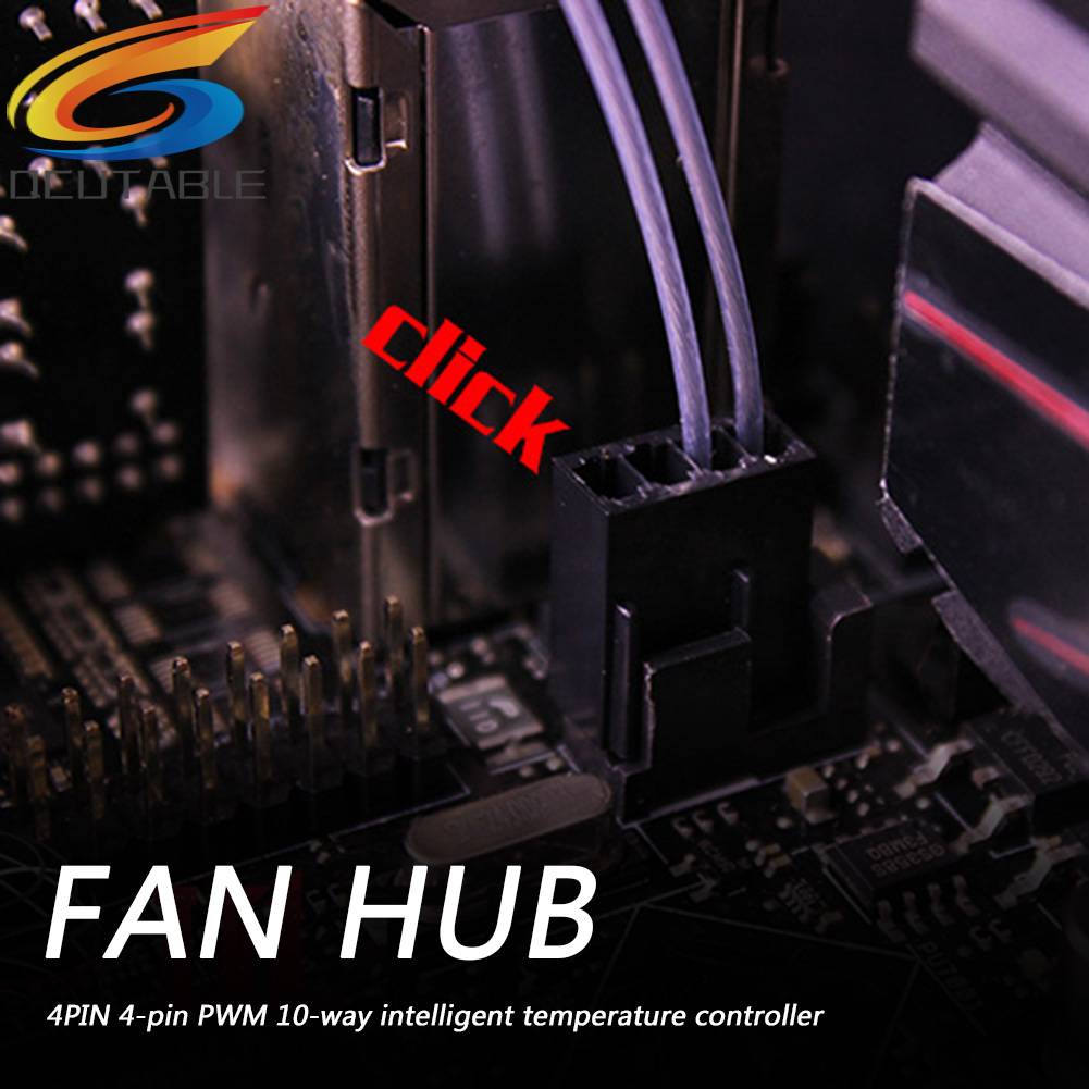 Mạch Điều Khiển Tốc Độ Quạt Tản Nhiệt SATA Cổng 4D 1 Sang 10 4Pin PWM