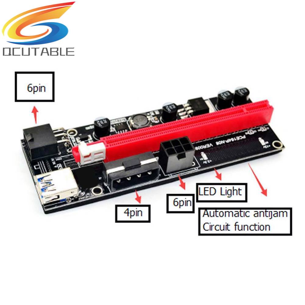 Card Mở Rộng PCI-E 1X Sang 16X Cổng USB 3.0 Cho GPU