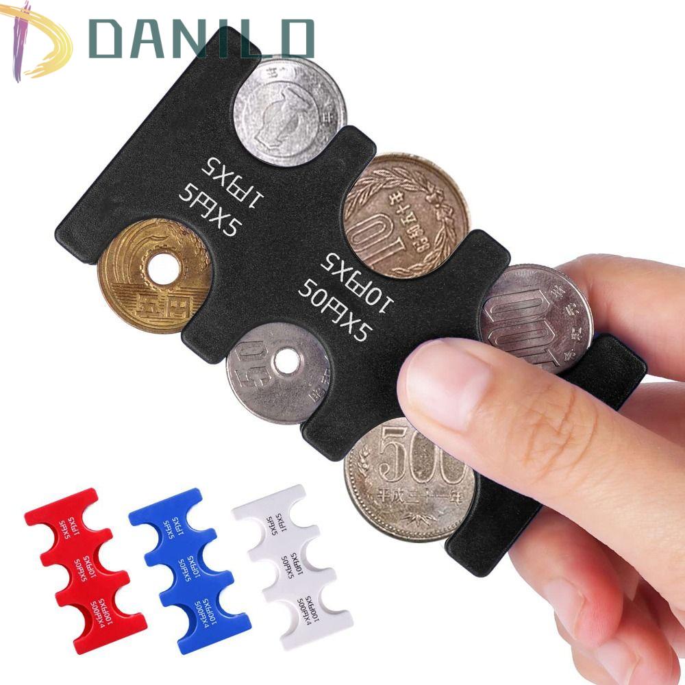 DANILO Ví Đựng Tiền Xu Bằng Nhựa In Chữ Nhiều Ngăn Tiện Dụng Cho Nam