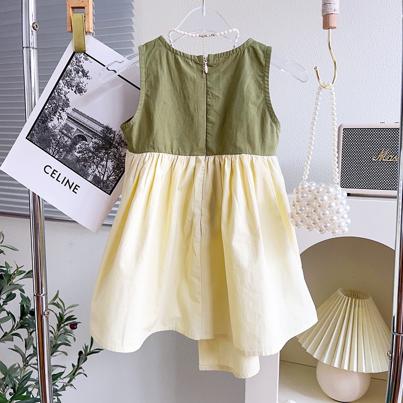 Đầm Không Tay Mềm Mại Thời Trang Mùa Hè Hàn Quốc Cho Bé Gái