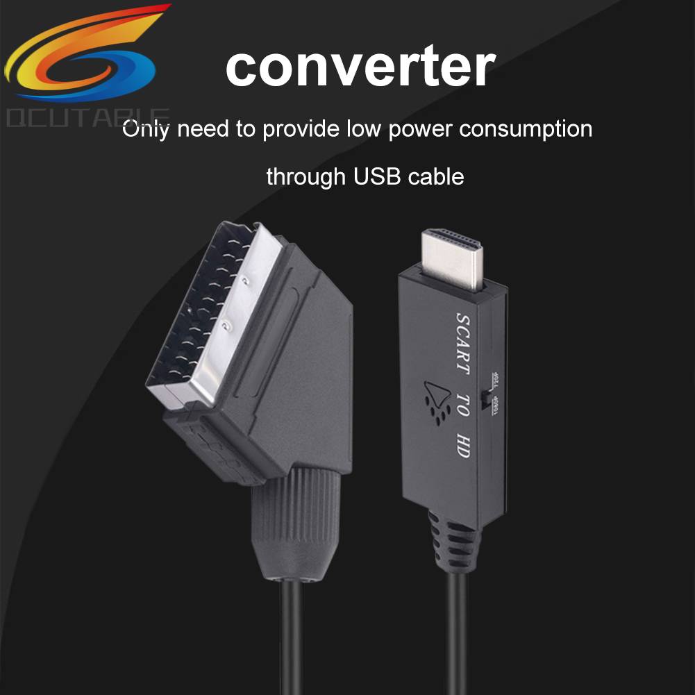 Bộ ChuyểN ĐổI Âm Thanh / Video 1m Scart Sang HDMI-compatible 1080P Cho Set-top Box