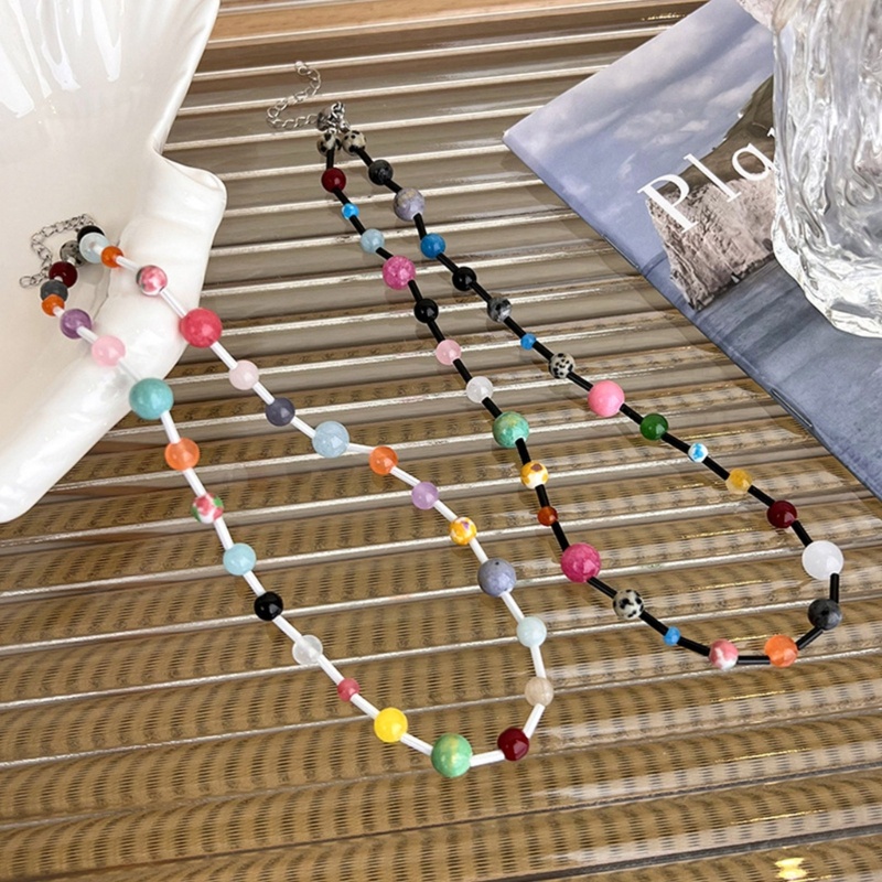 Vòng Cổ Choker Y2K Đính Đá Nhiều Màu Thanh Lịch