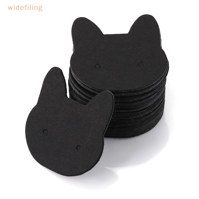 Set 100 Thẻ Giấy Các Tông Hình Mèo Dùng Để Trưng Bày Bông Tai / Vòng cổ DIY