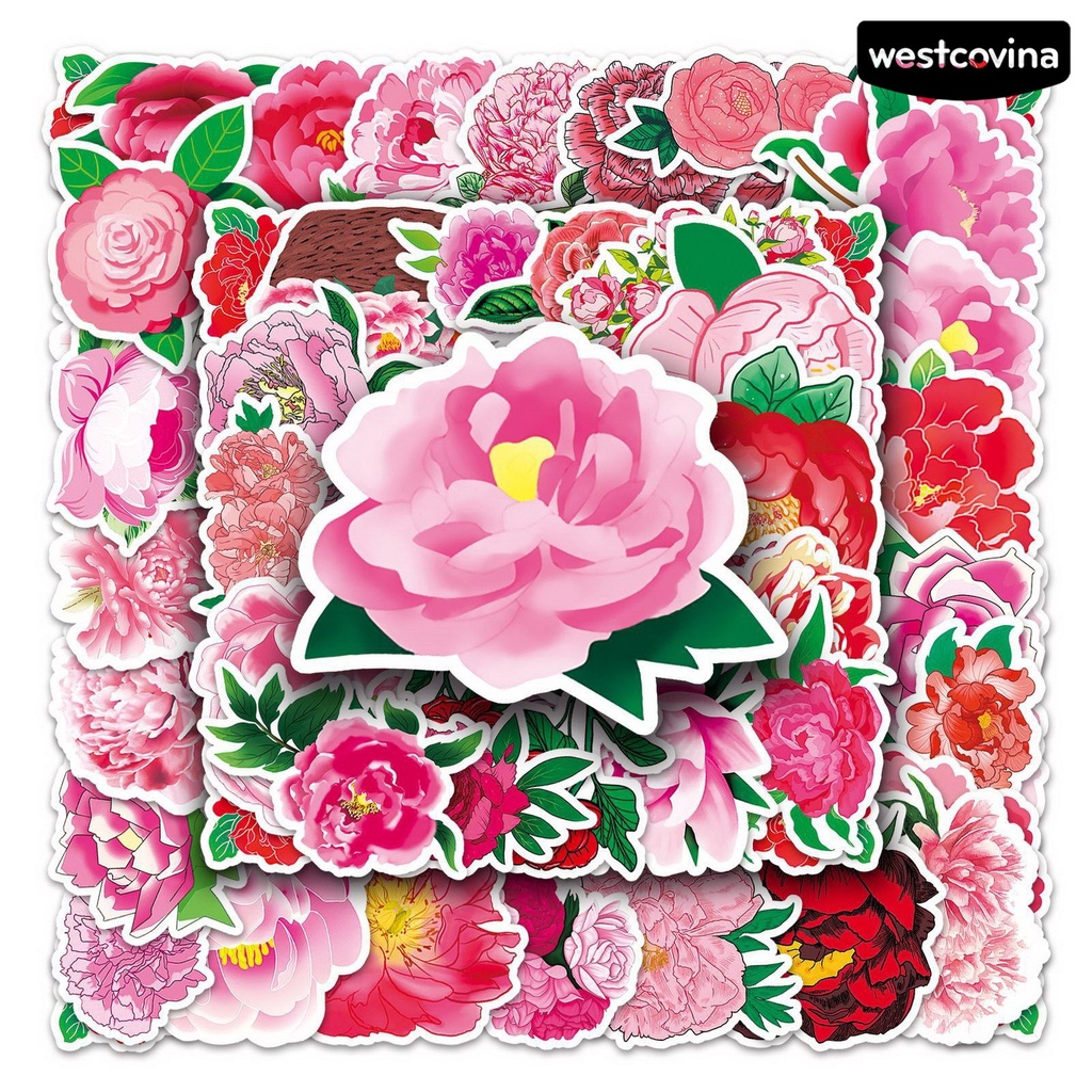 [WSTN]✎Bộ 50 Miếng Dán Chống Thấm Nước Tự Dính Trang Trí Cho Điện Thoại / Vali