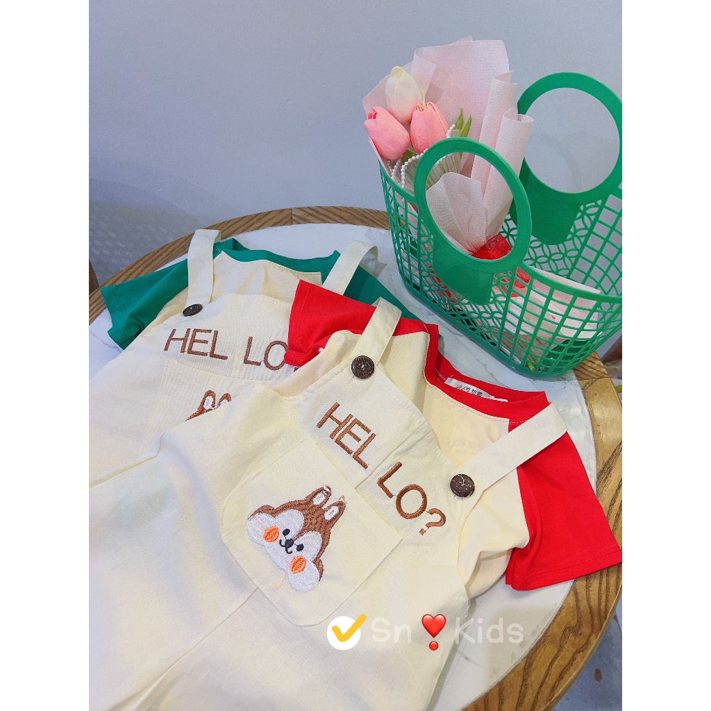 Set bộ yếm 2 chi tiết cho bé yêu