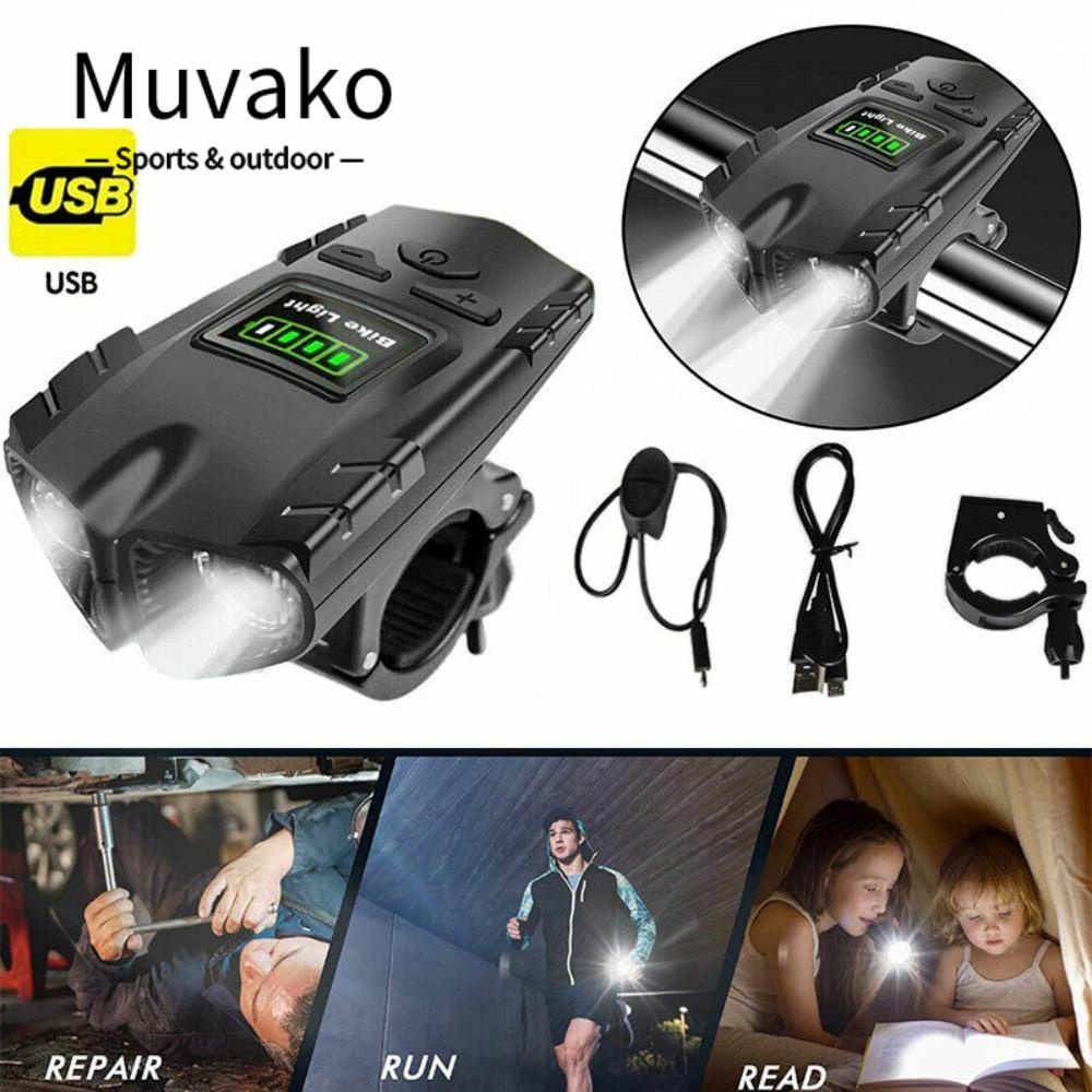 MUVAKO Đèn LED Gắn Đuôi Xe Đạp Chống Nước Có Cổng Sạc USB
