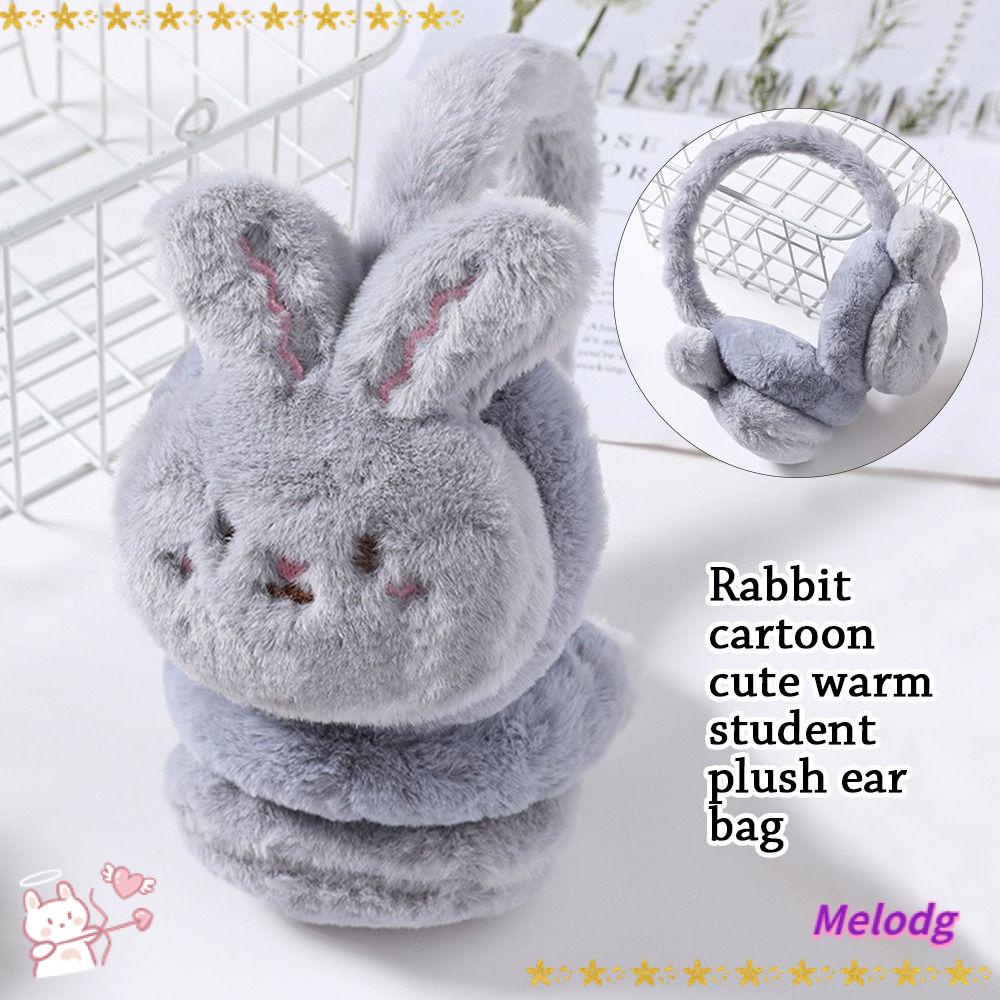 MELODG Chụp Tai Giữ Ấm Mùa Đông Bằng Lông Nhung Mềm Mại