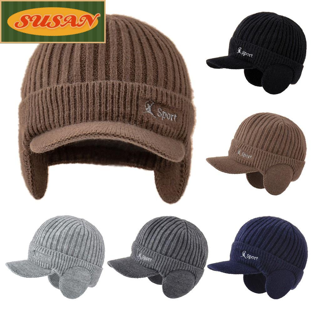 SUSANS Mũ Lưỡi Trai Chống Gió Thời Trang Mùa Đông Cho Nam Giới