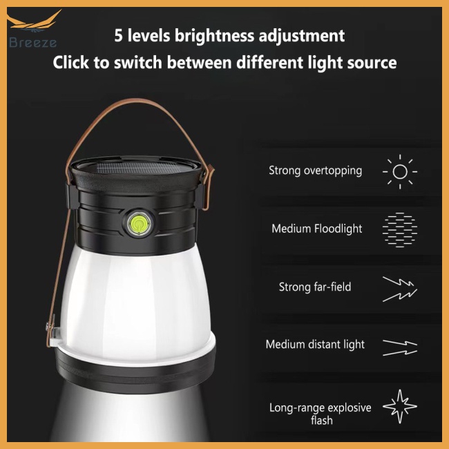 Đèn Cắm Trại Tiết Kiệm Năng Lượng Có Tay Cầm Tiện Lợi