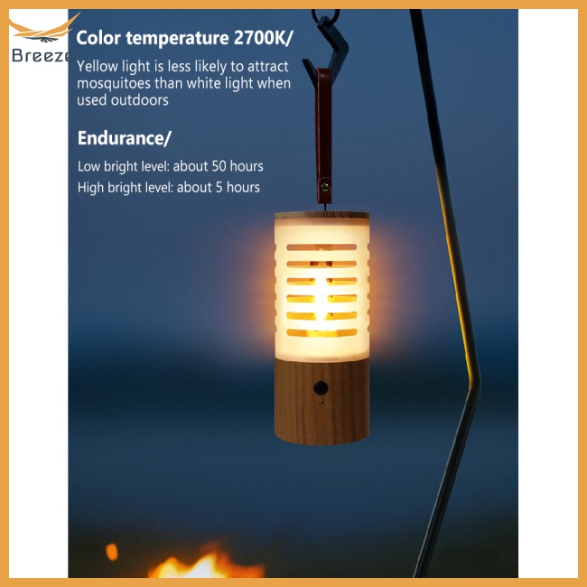 Đèn Ngủ Bóng Led Bằng Gỗ Có Thể Sạc Lại Bằng Cổng Usb