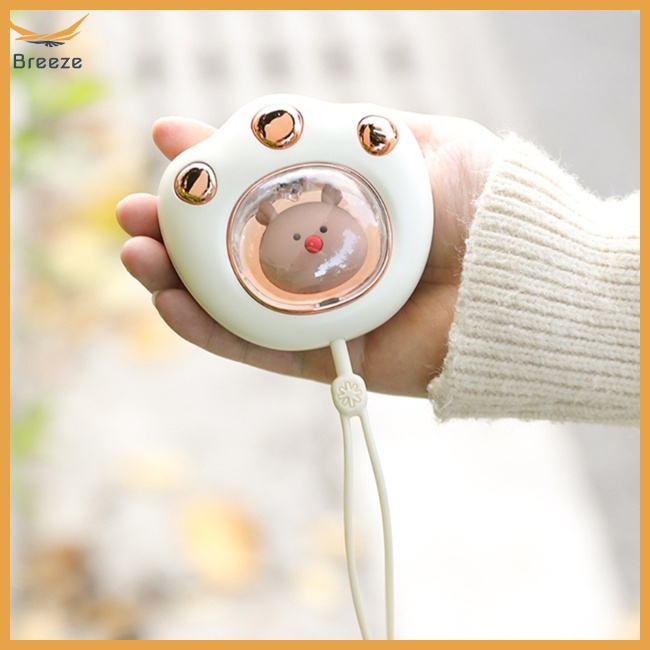 Quạt Điện Sưởi Ấm Bàn Tay Hình Chân Mèo Dễ Thương Sạc Cổng Usb Dùng Khi Đi Cắm Trại Ngoài Trời Vào Mùa Đông