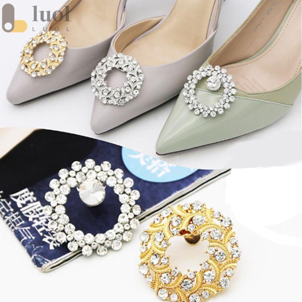 Kẹp Đính Đá Lấp Lánh Trang Trí Giày Cao Gót Thời Trang Cho Cô Dâu