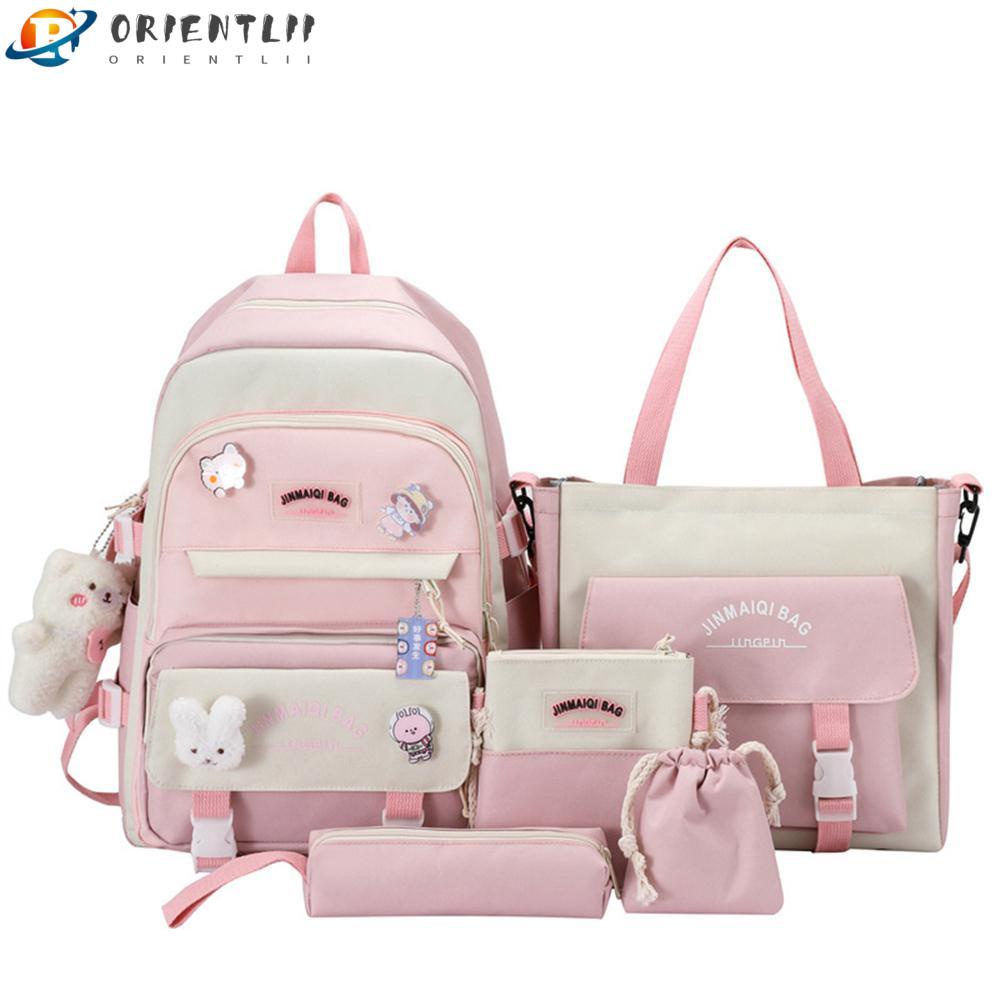 ORIENTLII Set Ba Lô Túi Ví Dễ Thương Cho Nữ