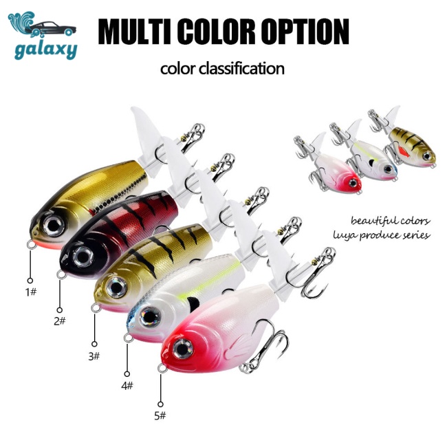 Galaxy 5 Gói Mồi Câu Cá Giả Bề Mặt Cứng Kèm Móc Ba Chấu