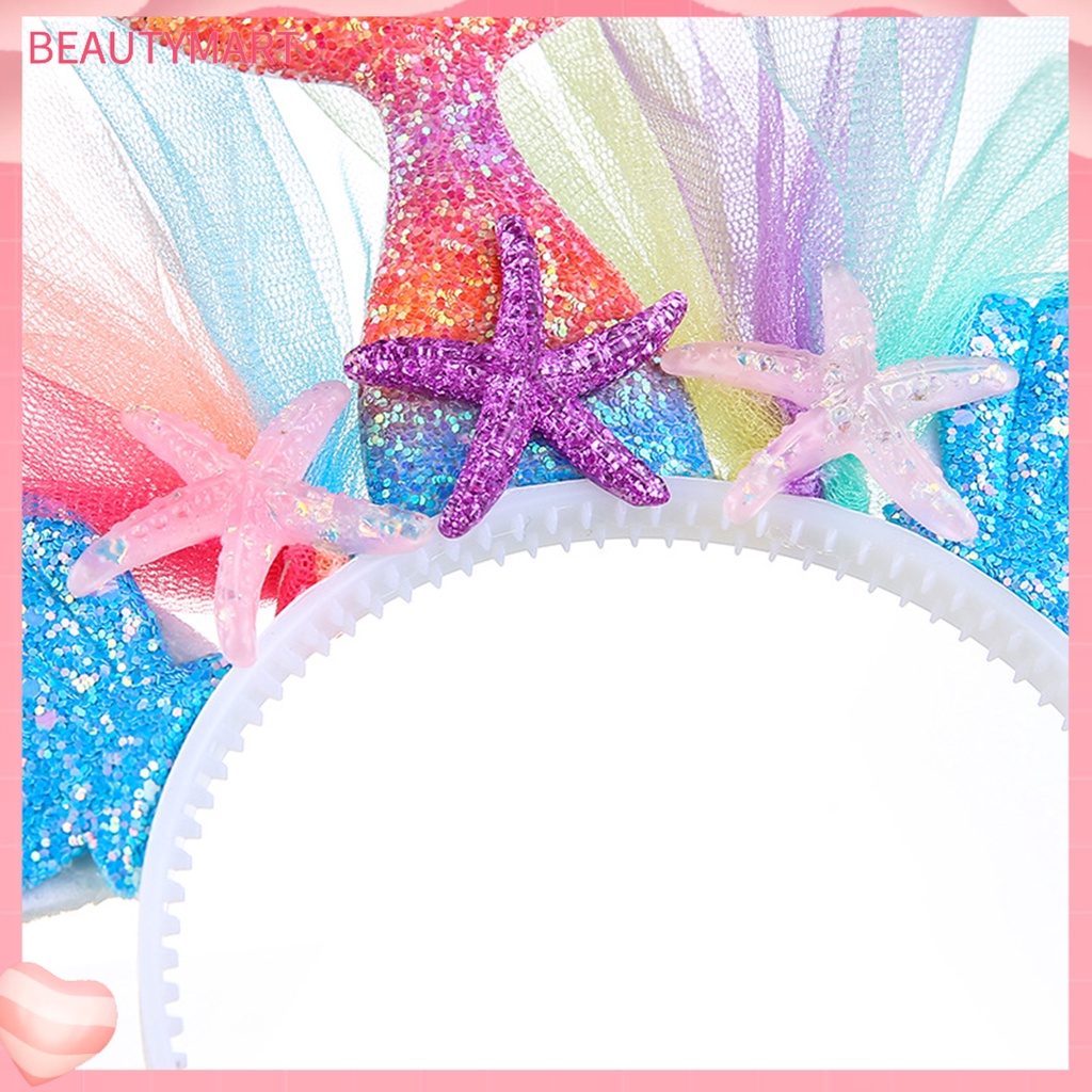 [beautymart] Băng Đô Đuôi Cá Đính Kim Sa Độ Co Giãn Cao Không Biến Dạng Cho Bé Gái