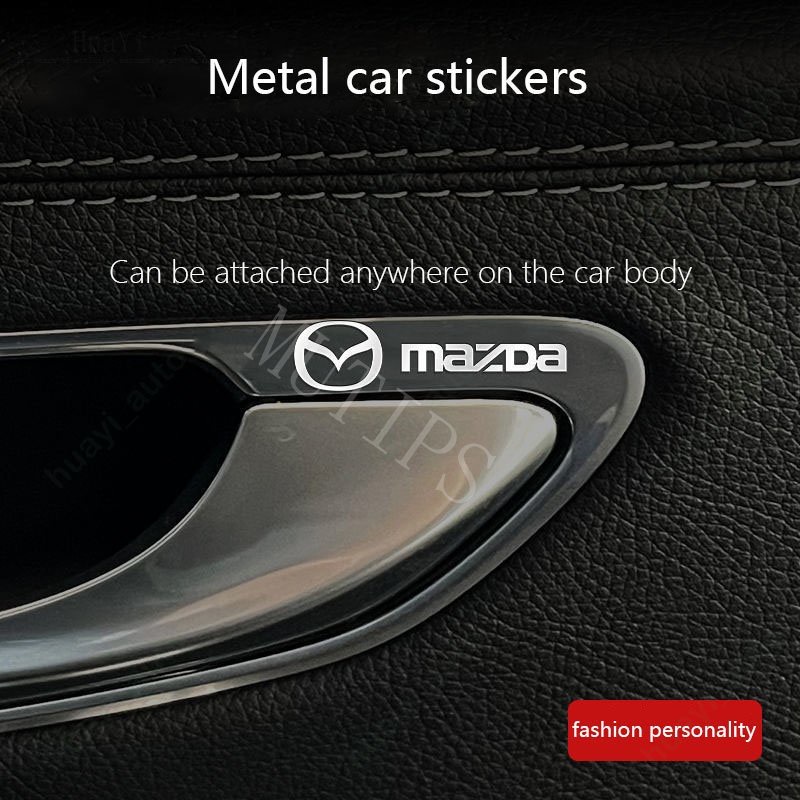 Logo 3D Bằng Kim Loại Dán Trang Trí Cửa Sổ Xe Hơi Mazda CX8 CX3 Mazda2 6 5 CX9 2 3 CX5 CX30 BT50