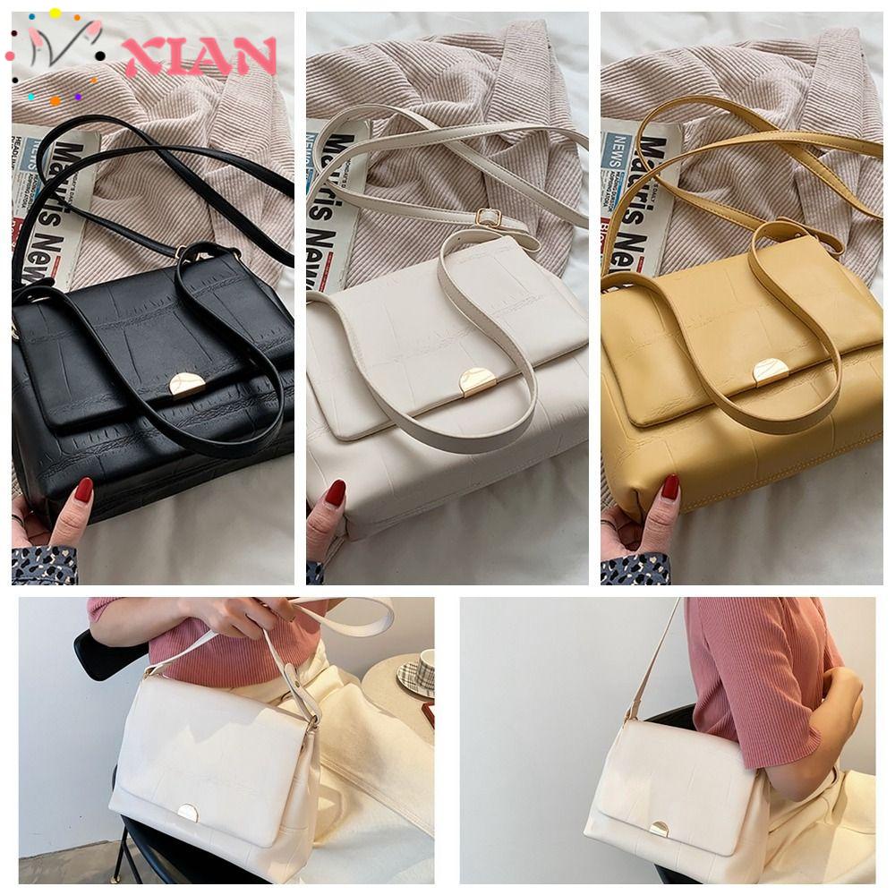 Túi Tote XIANTIN Màu Trơn Cá Tính Đa Năng Cho Nữ