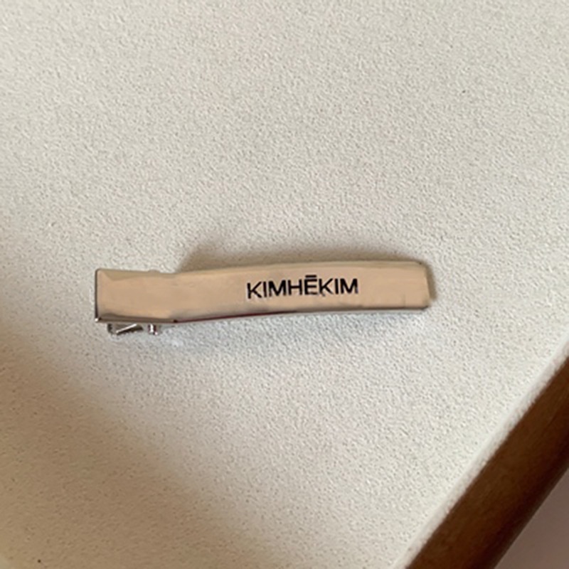 Kẹp Tóc Mỏ Vịt Lớn In Chữ Màu Bạc Thời Trang Hàn Quốc Cho Nữ