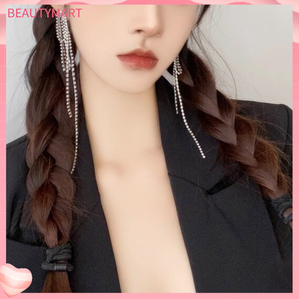 Bộ Tóc Giả Dài Thẳng Mềm Mại Màu Đen Tự Nhiên Thoải Mái Dễ Sử Dụng