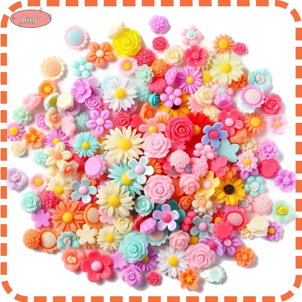 KRNY Hạt Charm Bằng Nhựa Hình Hoa Cúc Mini DIY