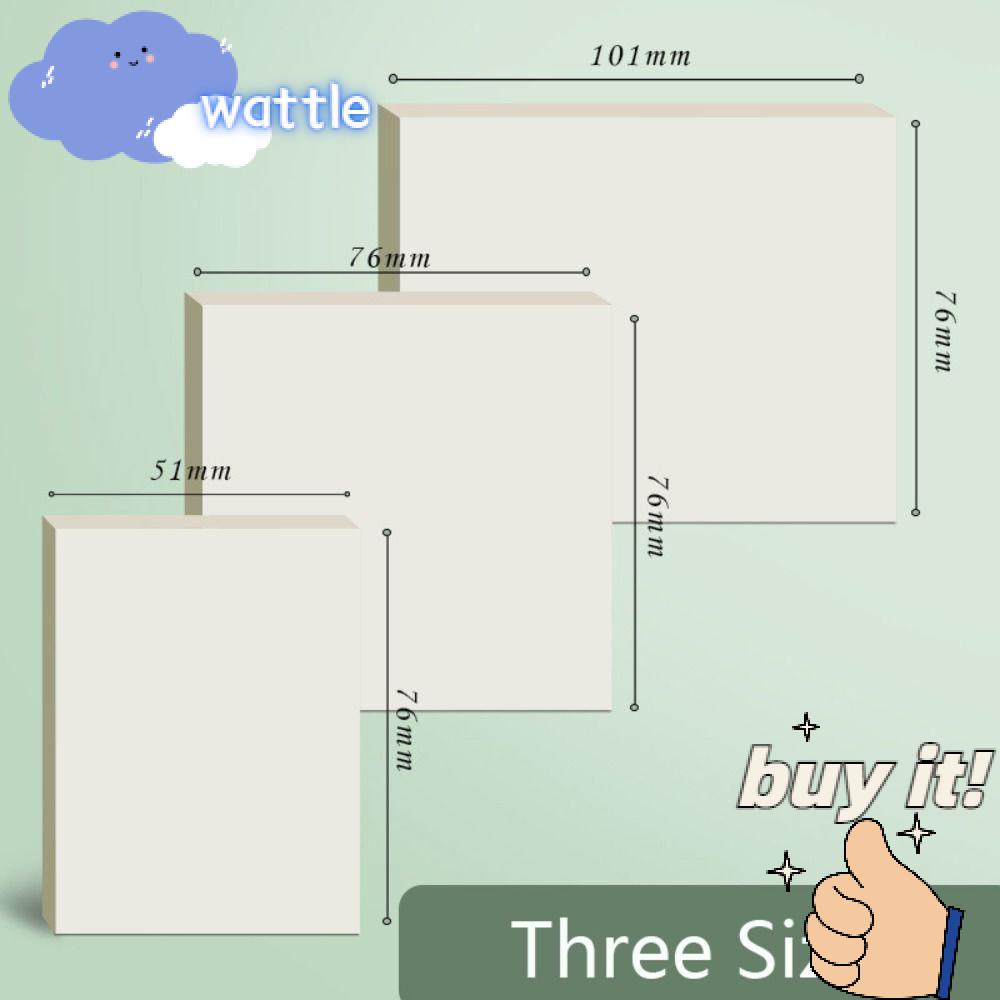 WATTLE Set 3 Túi 150 Tờ Giấy Ghi Chú Trong Suốt Tiện Dụng ​Giấy Dán Tường Họa Tiết Dễ Thương Bắt Mắt ​Giấy Ghi Chú Họa Tiết Xinh Xắn