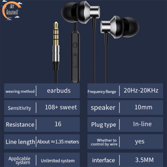 Tai Nghe Nhét Tai Giắc Cắm 3.5mm Có Micro Dành Cho Điện Thoại