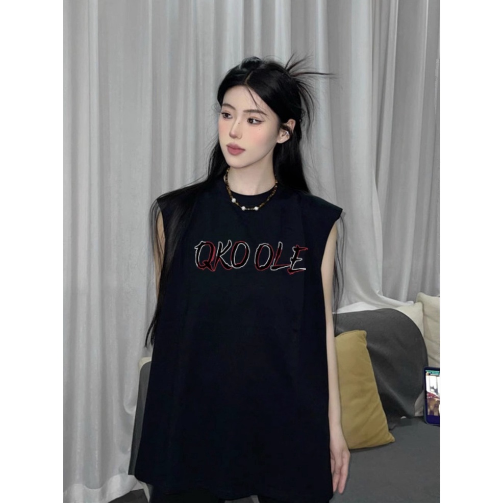 NRVP Áo Thun Nữ Không Tay 100% Cotton Thời Trang Hàn Quốc