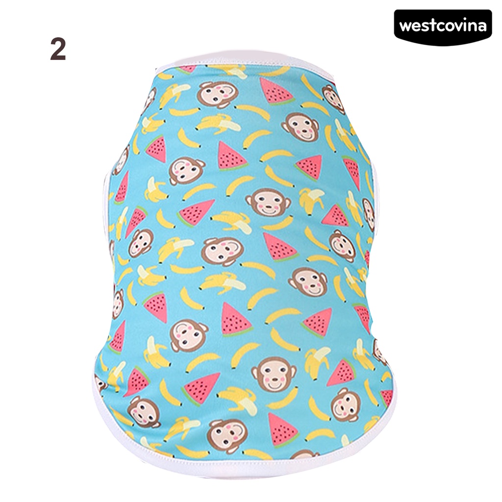 [COD]♞Áo Thun Không Tay Hai Lớp Bằng Polyester In Họa Tiết Hoạt Hình Dễ Thương Dành Cho Cún Cưng