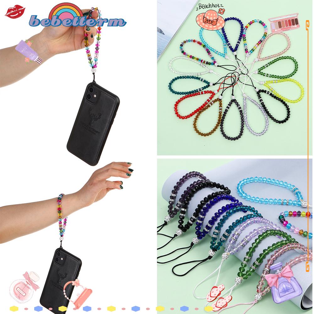 BEBETTERM Dây Đeo Điện Thoại Đính Pha Lê Nhân Tạo Chống Thất Lạc Tiện Dụng