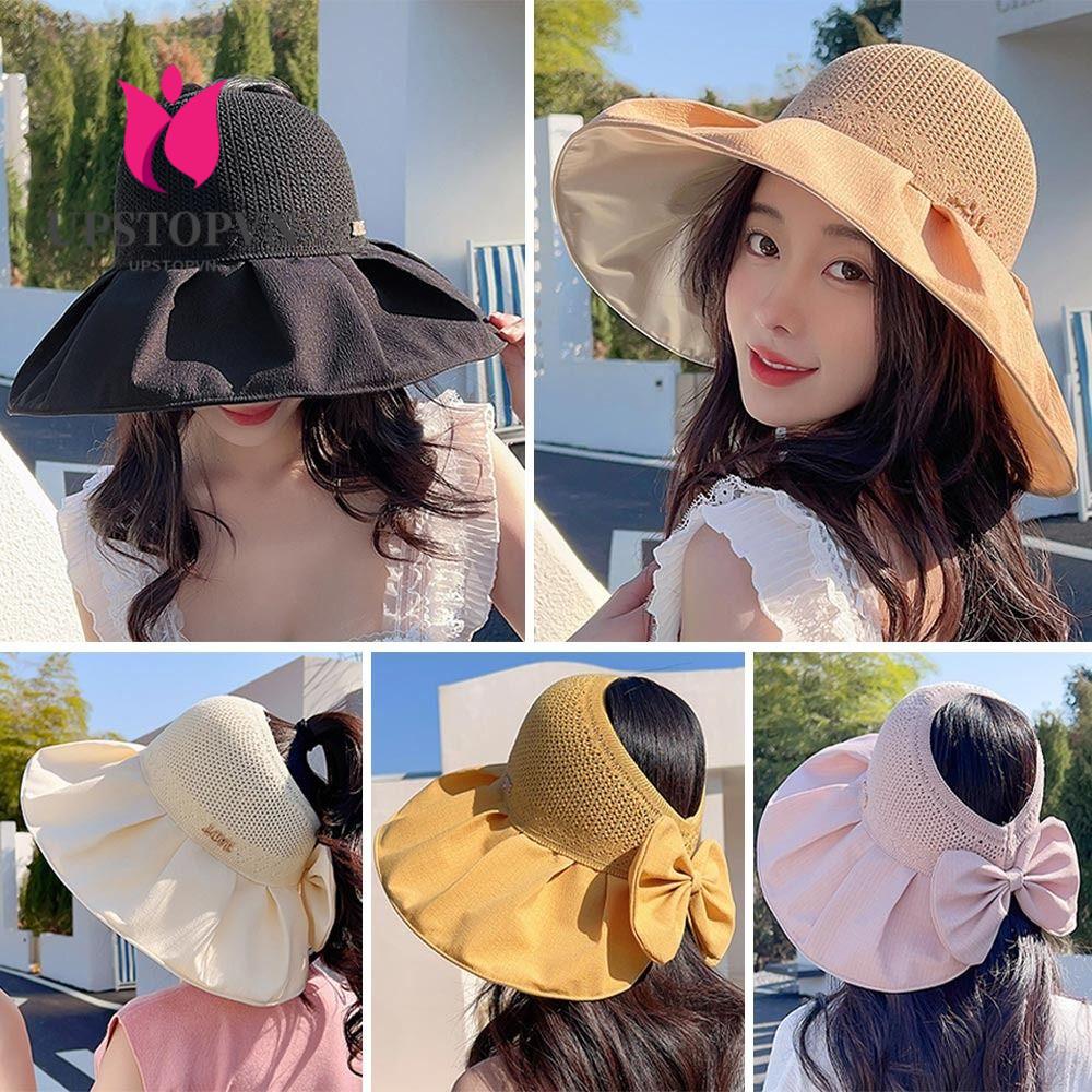 UPSTOPVN Mũ Cói Rộng Vành Chống Tia UV Cao Cấp Thời Trang Cho Nữ