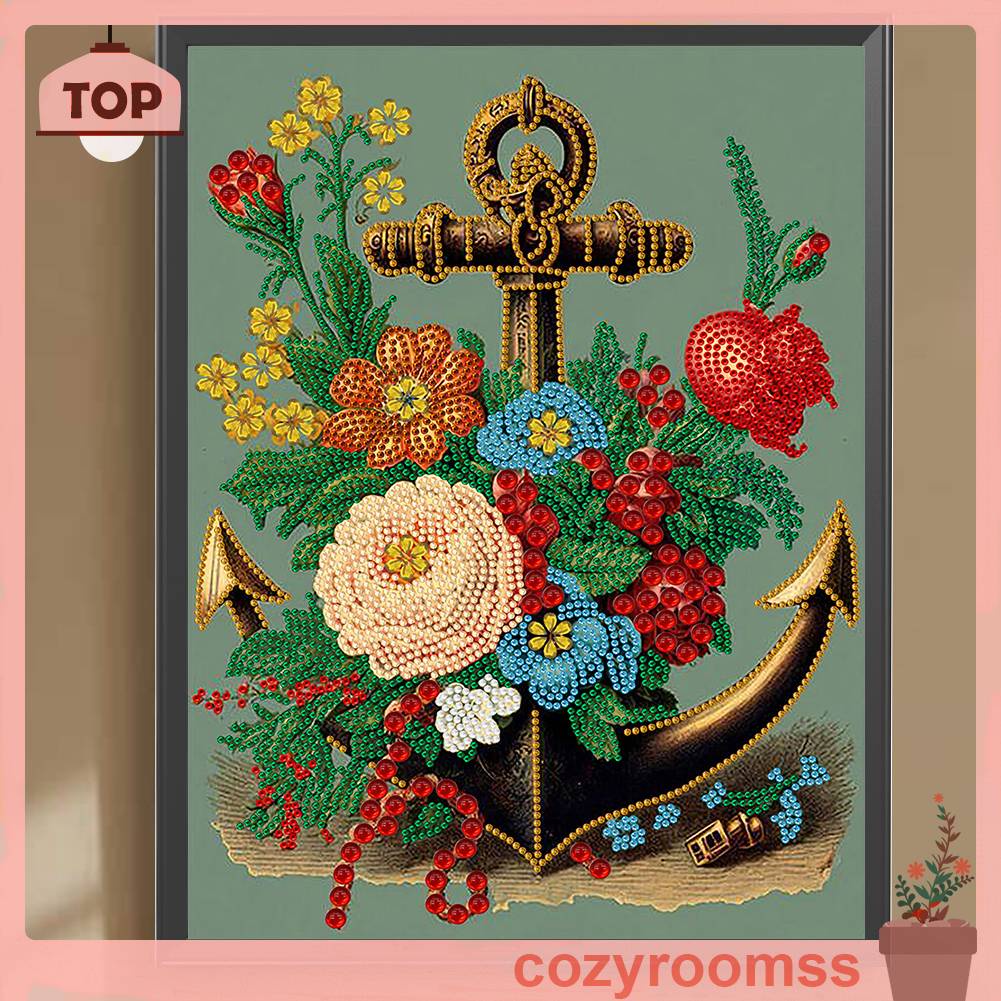 Bộ Tranh Đính Đá 5D Tự Làm Hình Hoa Trang Trí Nhà Cửa