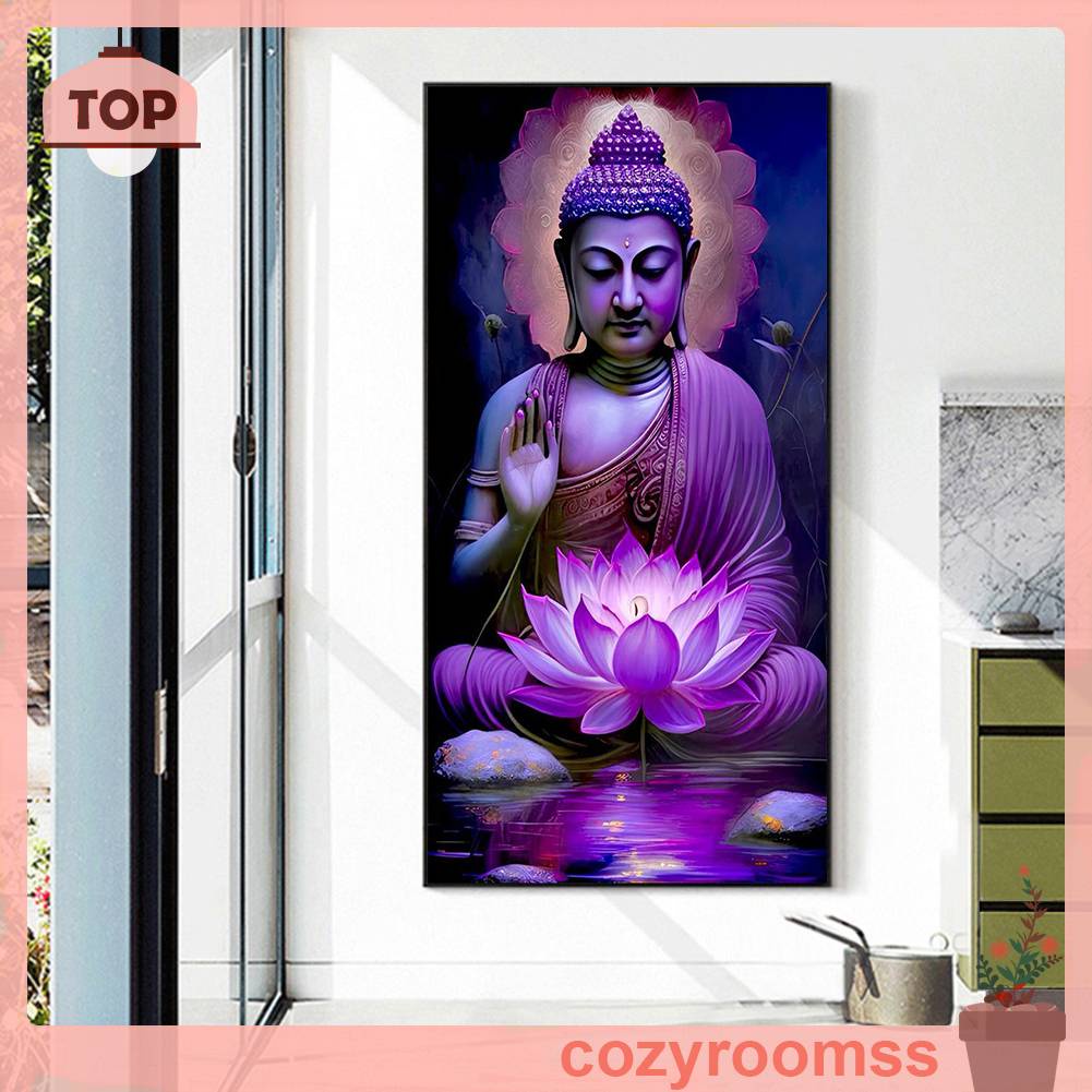 Tranh Đính Đá Kim Cương Toàn Bộ 5D DIY Hình Tượng Phật