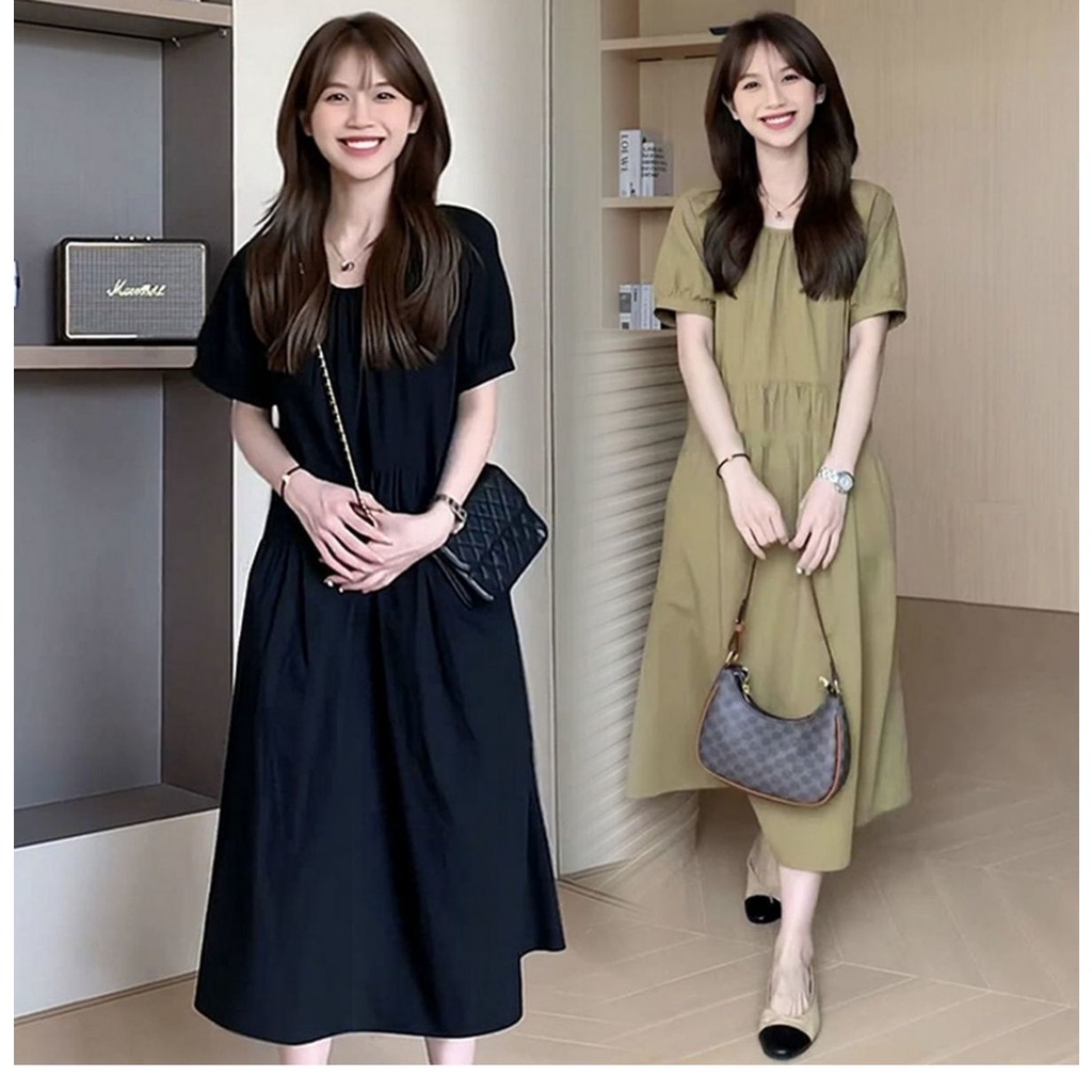 YHTN đầm bầu Thời trang dễ thương xinh váy bầu dài bigsize áo bầu xinh