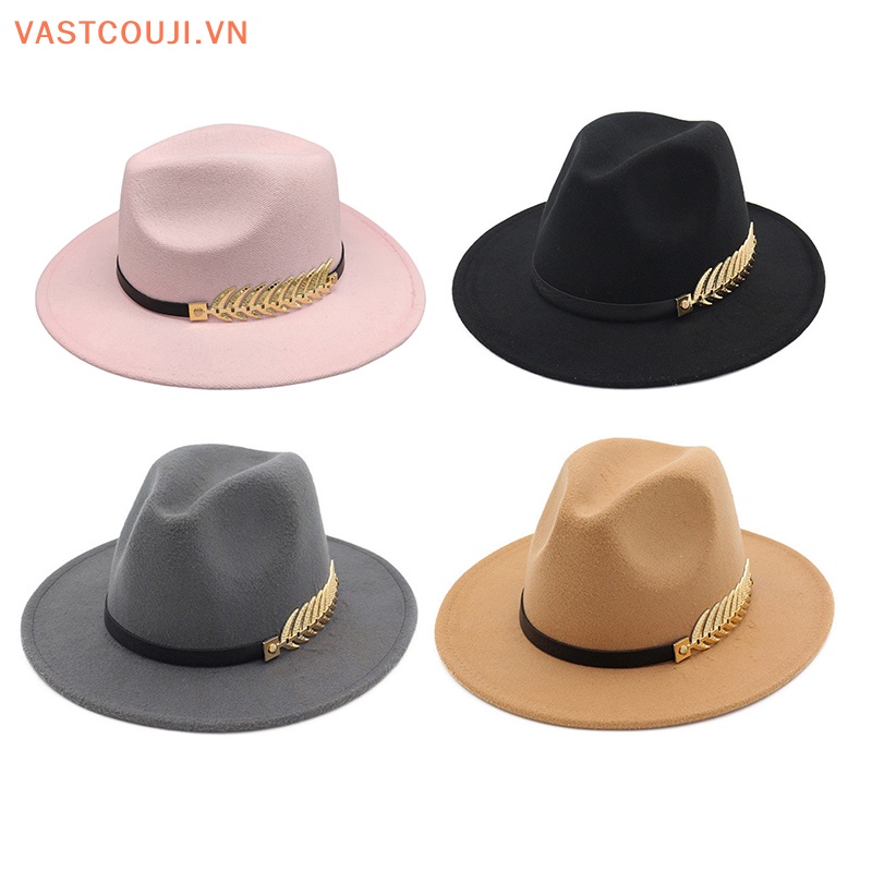 Mũ Fedora Vải Len Ấm Áp Thời Trang Dành Cho Nữ