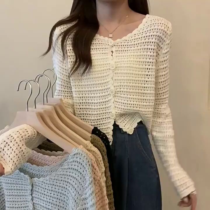 Áo Khoác Cardigan Dệt Kim Tay Dài B3WA