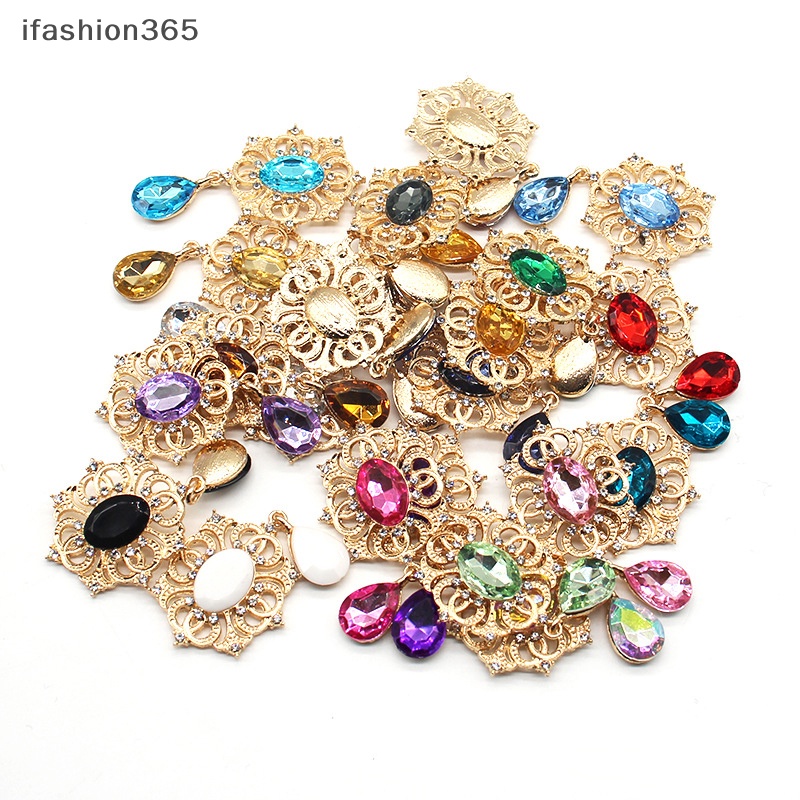 Ghim Cài Áo Hợp Kim Hình Ly Rượu Đính Đá 28 * 49mm DIY