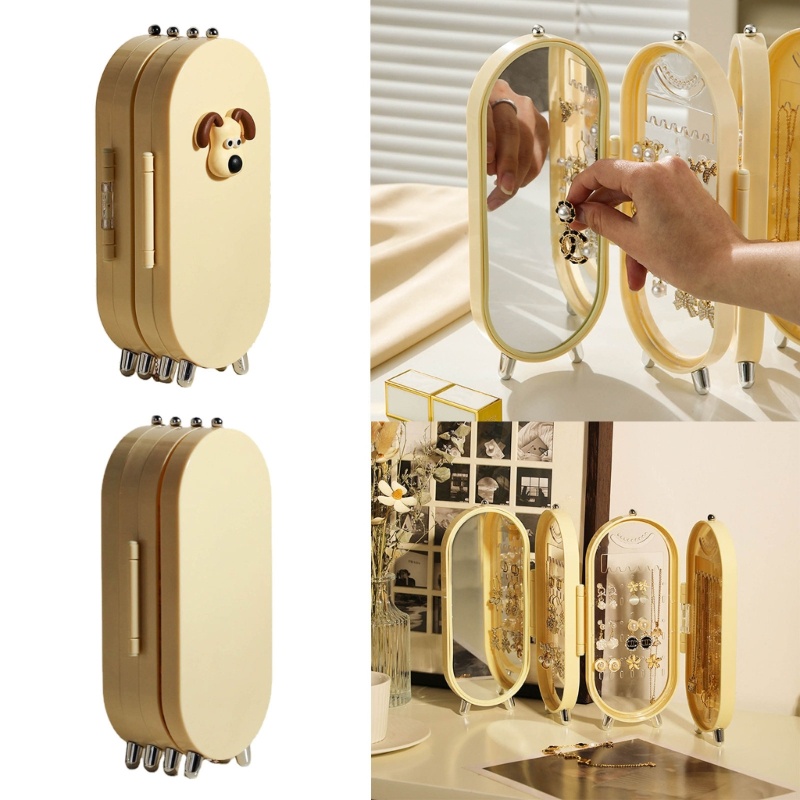 Giá Đỡ Trưng Bày Trang Sức Vòng Cổ Nhẫn Sức Chứa Lớn Đa Năng Có Thể Gấp Gọn