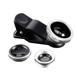 3 In 1 Mobile Phone Lens Fish Eye Smartphone Wide Angle Macro Camera Lens Kit