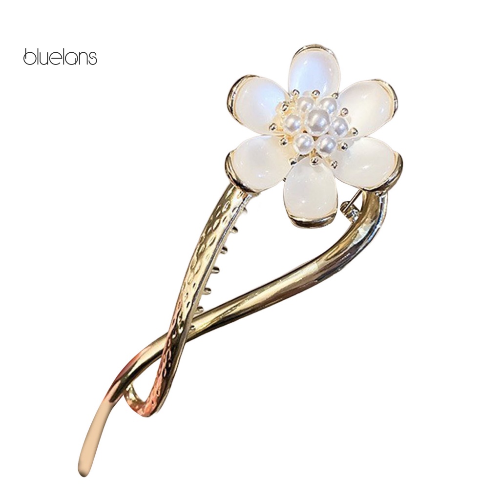 Kẹp Tóc Hình Chữ S Đính Ngọc Trai Giả Thanh Lịch Cho Nữ