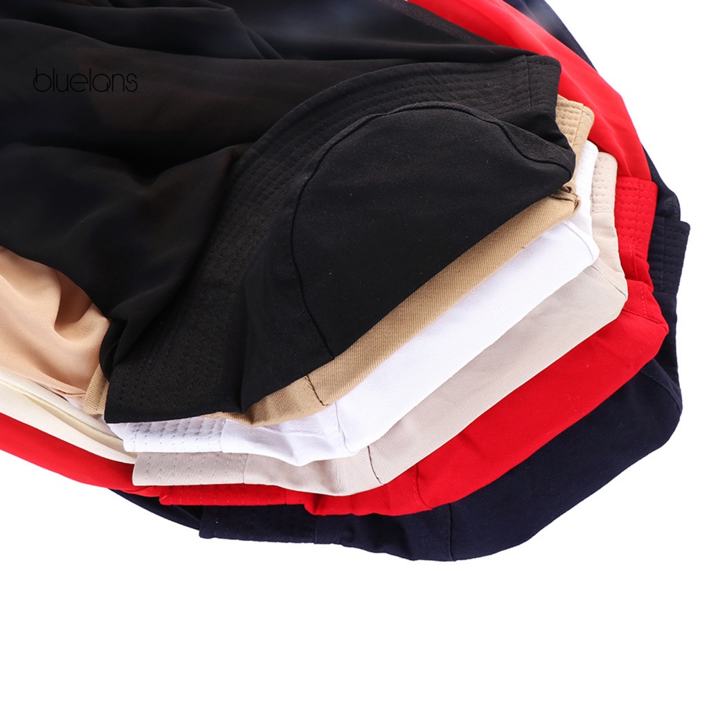 Mũ Bucket Bluelans Che Nắng Gấp Gọn Được Màu Trơn Kèm Khăn Choàng Chiffon Thời Trang Mùa Hè Cho Nữ