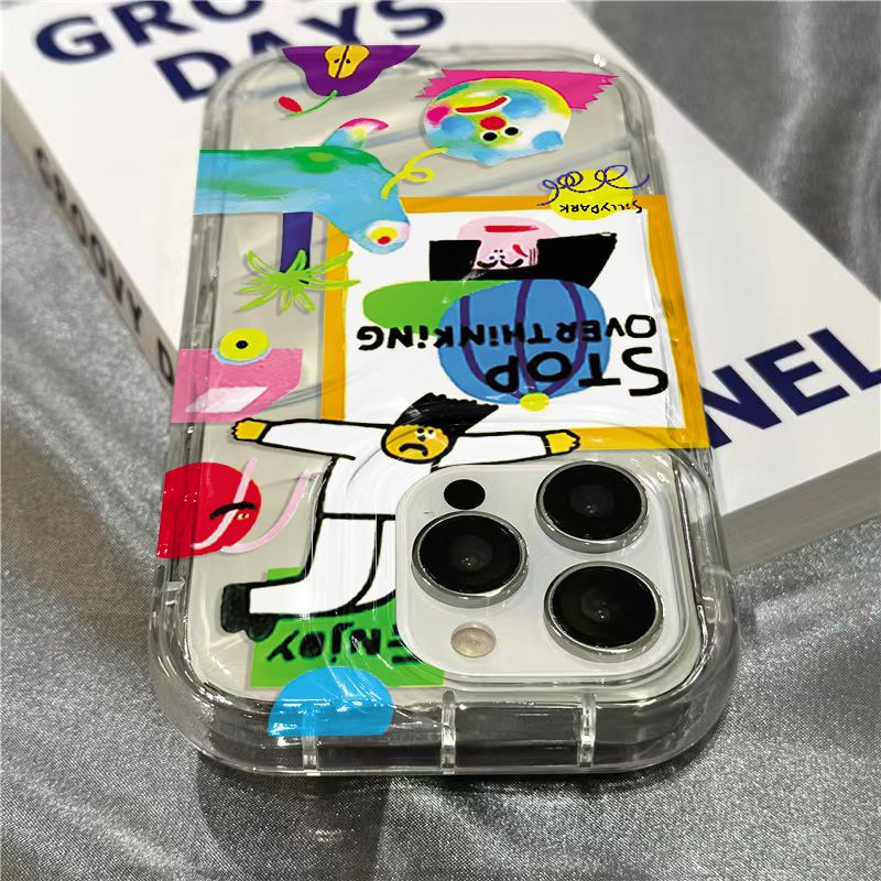 Ốp Điện Thoại Dẻo Trong Suốt Họa Tiết Graffiti Độc Đáo Cho iPhone14promax 1312 / 11 7 / 8plus xr / sins TU81